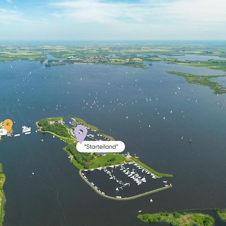 Welcome In - Houseboat 'Elysium' Met Eigen Aanlegsteiger Sneek - Offingawier Eksteriør billede